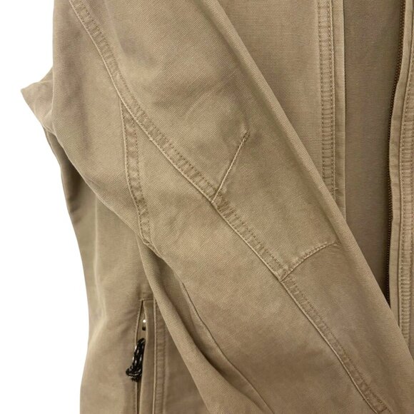 COLUMBIA Utility Jacket Full Zip Dark Khaki Womens Size Large Multiple Pockets - Picture 3 of 10